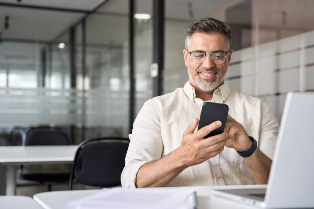 Salesperson using a proven sales methodology to build rapport before a call.